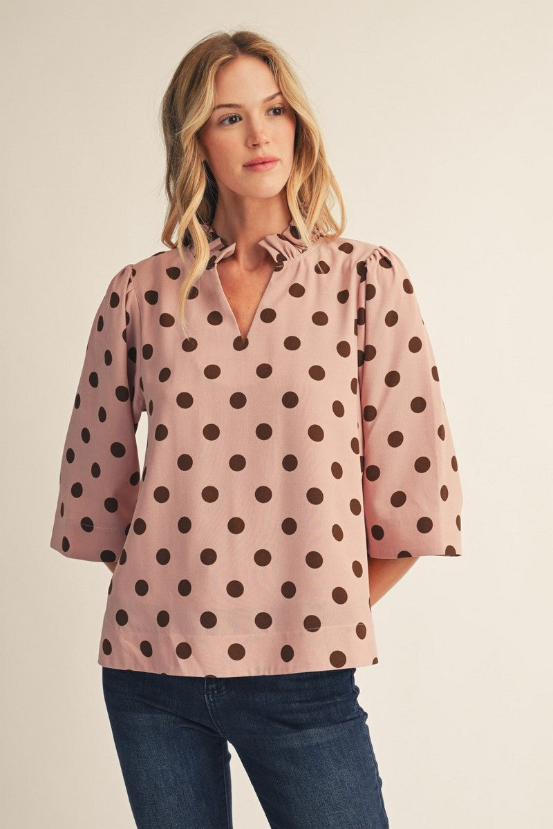 Pink Polka Dot Passion Blouse (Reg.)