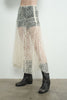Sheer Cream Lace Midi Skirt (Reg)