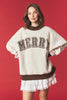 Brown/Ecru Merry Gingerbread Man Reversible Sweatshirt (Reg.)