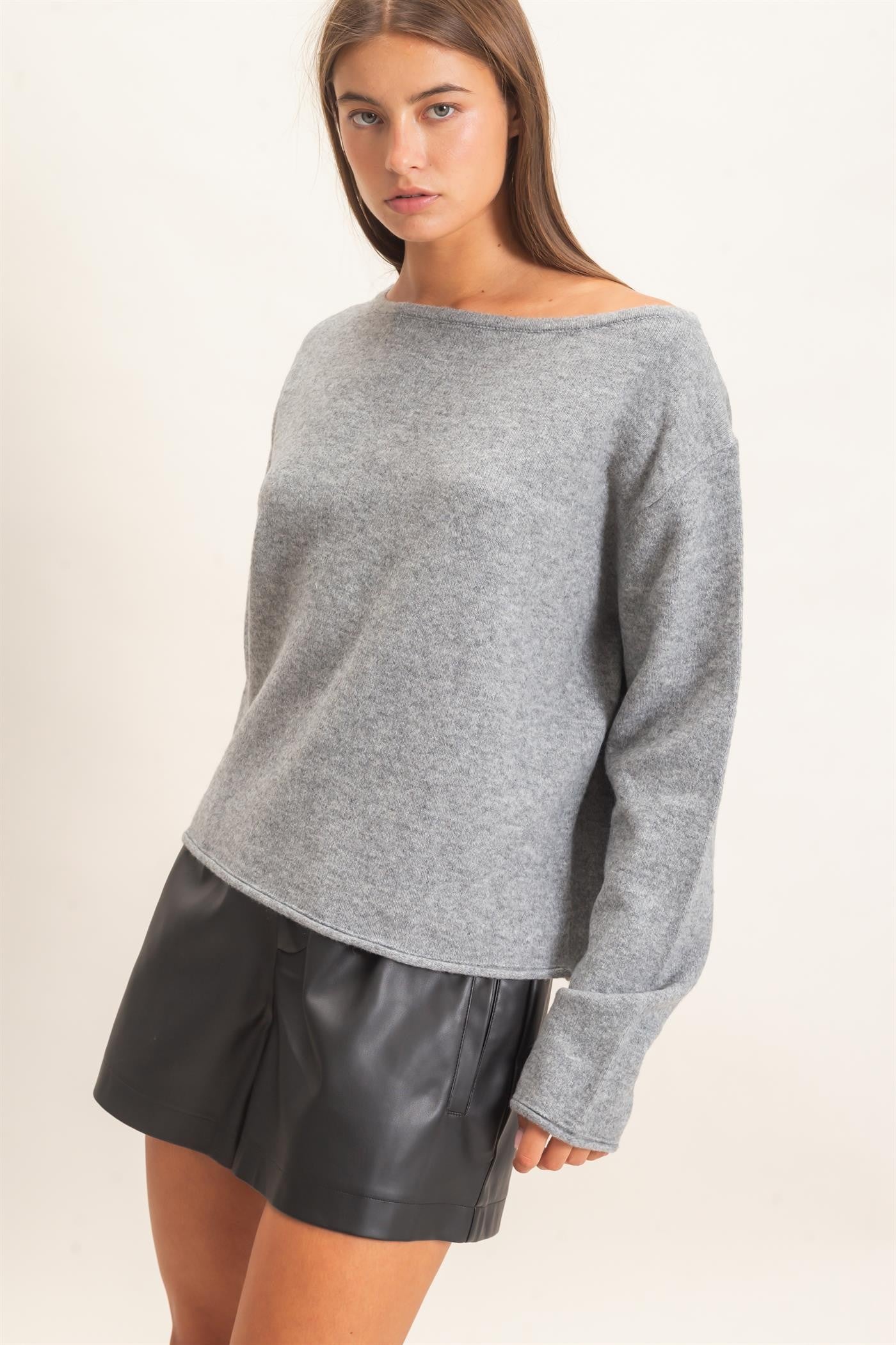 Off Shoulder Sweater Top Remix (Reg.) - 2 Colors