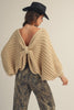 Latte Bow Effect Sweater Top (Reg.)