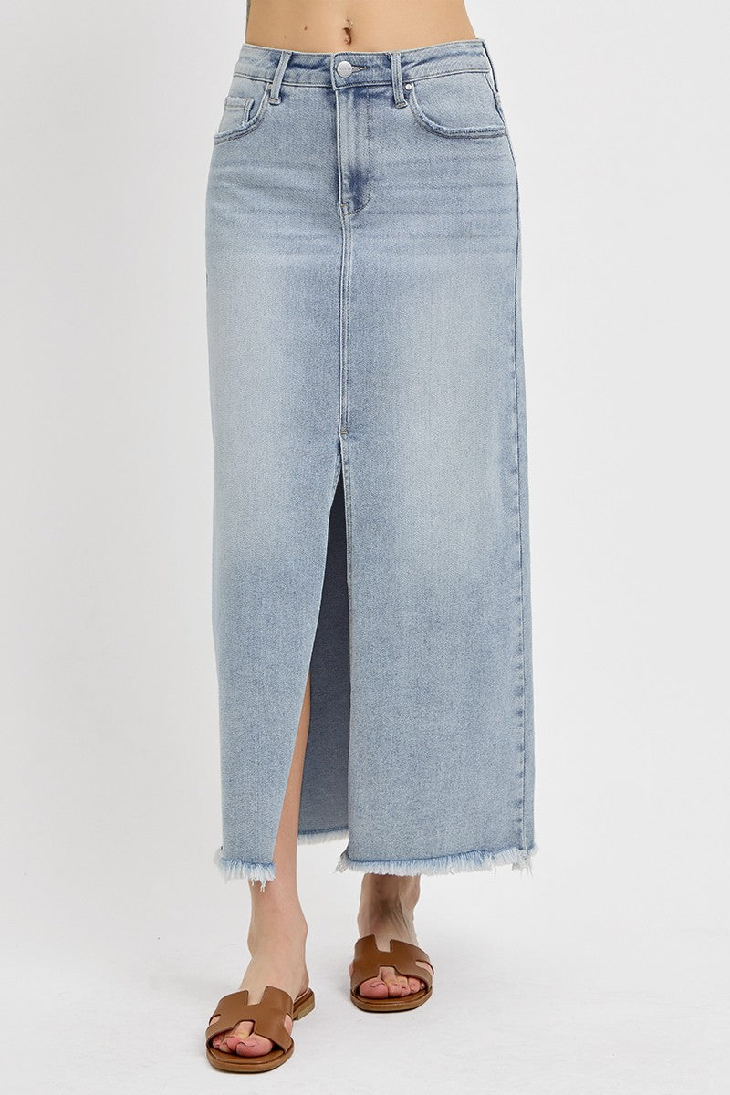 Risen Light Denim Make A Statement Pencil Skirt (Reg.)