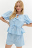 Pleasing Pastel Striped Babydoll Top (Reg)-4 Colors