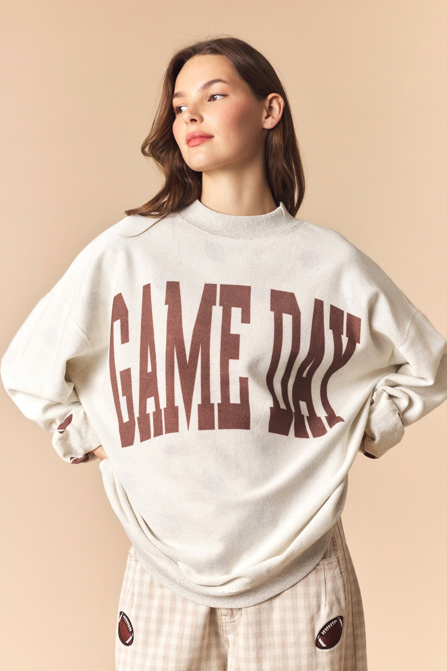 Heather Grey Reversible Gameday/Football Sweatshirt (Reg.)