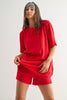 Offset French Terry Short Sleeve Top (Reg.) - 3 Colors