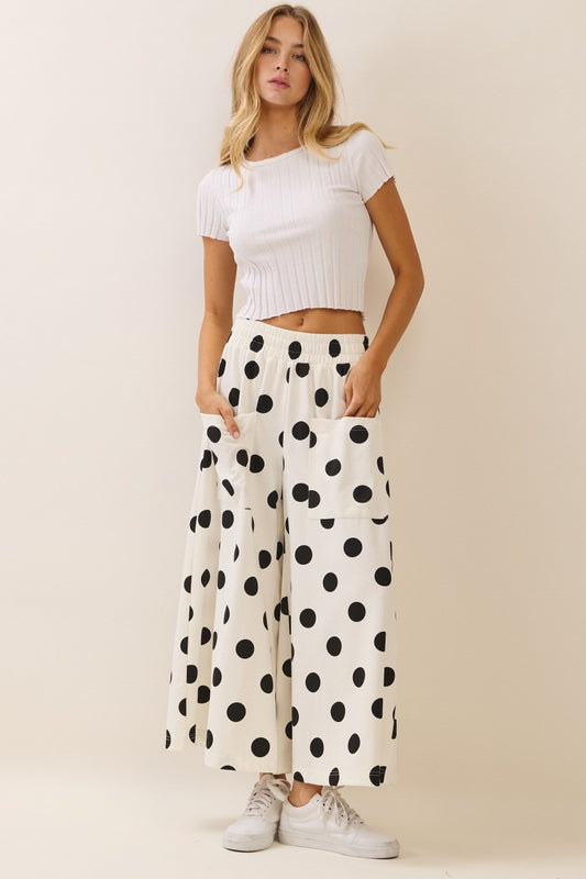 White/Black Polka Dot Pants (Reg & Plus)