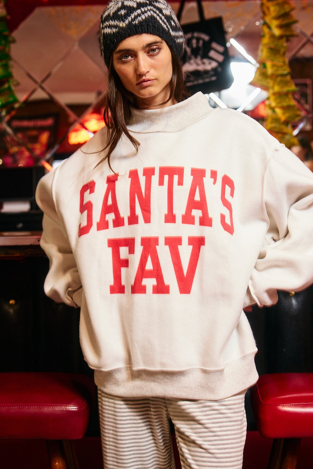 Ash Grey Santa Baby/Santa's Fav Reversible Sweatshirt (Reg.)
