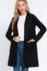Faux Suede Open Front Longline Jacket (Reg. and Plus)- 3 Colors