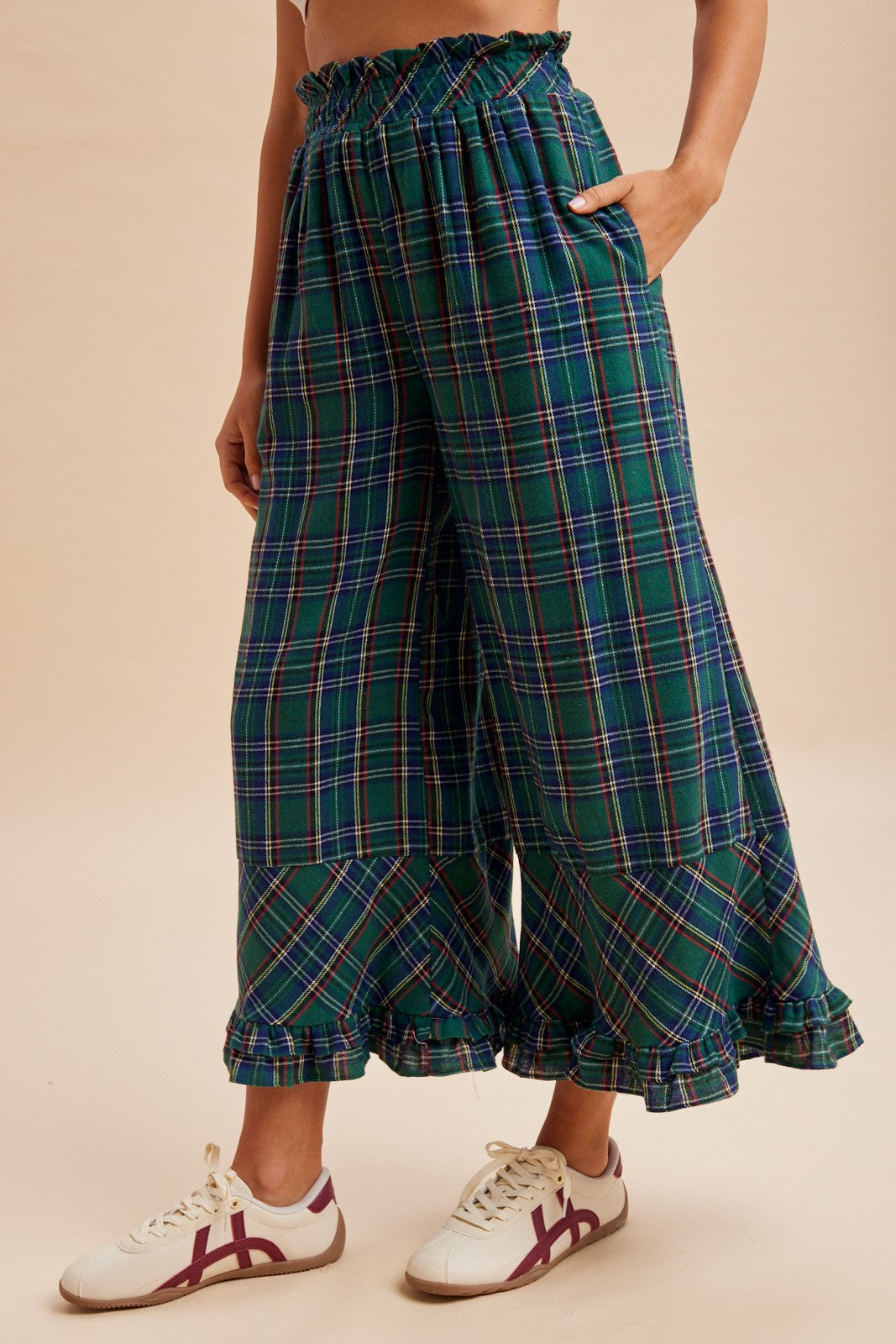 Christmas Plaid Ruffled Pants (Reg.) - 2 Colors