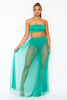 Sheer Elastic Waist Maxi Skirt (Reg.)-4 Colors