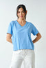 V-Neck Pima Cotton Boxy Tee Shirt (Reg.) - 7 Colors