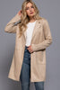 Faux Suede Open Front Longline Jacket (Reg)- 3 Colors