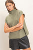 Sleeveless High Neck Sweater Top (Reg.) - 5 Colors