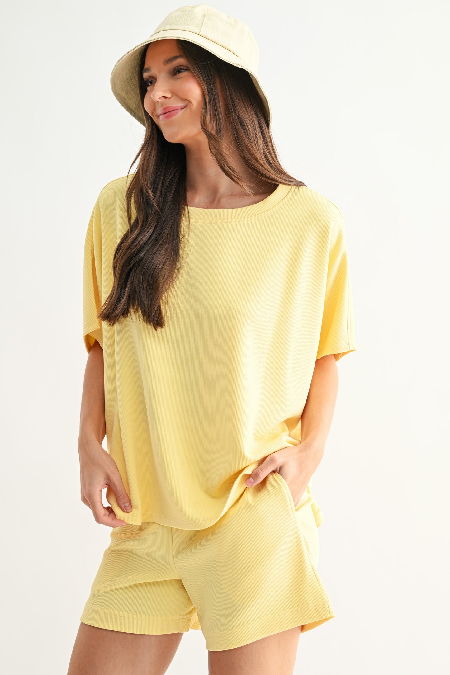 Luxe Sand Wash Ribbed Top  (Reg.) - 5 Colors
