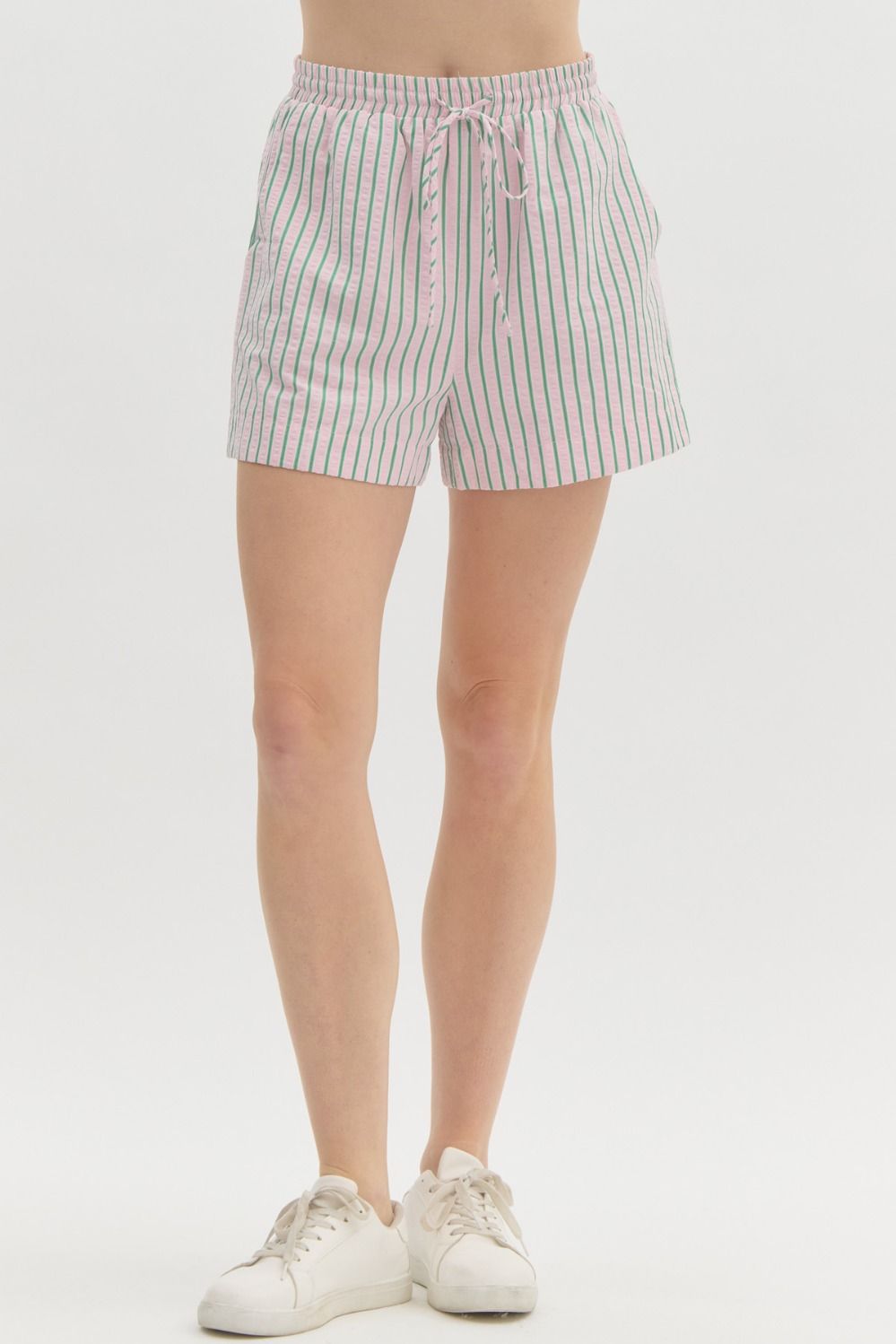 Pleasing Pastel Striped Shorts (Reg)-4 Colors