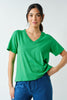 V-Neck Pima Cotton Boxy Tee Shirt (Reg.) - 7 Colors