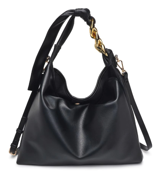 Black Yvonne Hobo Bag