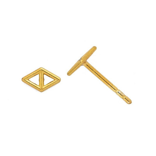 V&H Dainty Double Triangle Stud Earrings