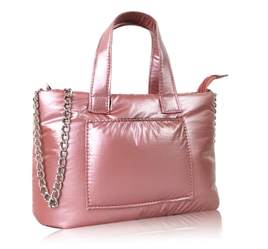 Pink Bella Padded Nylon Shoulder Bag