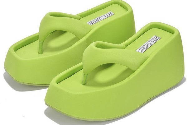 Lime Stand A Little Taller Platform Sandals