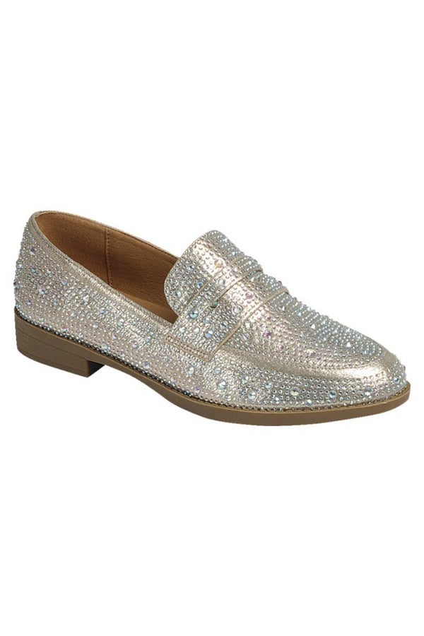 Champagne Step It Up Sparkle Loafers