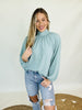 Aloe Mock Neck Tie Back Blouse (Reg.)